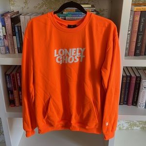 LIKE-NEW Lonely Ghost Crewneck — orange sz med